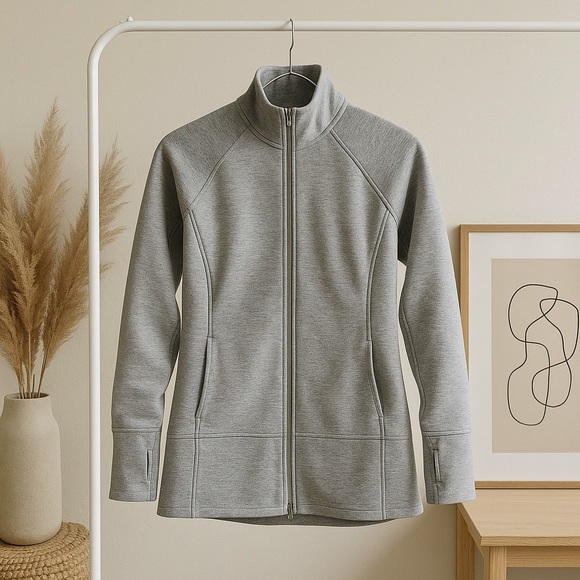 GAP up-down zipper w wrist finger holes 4 pockets Raglan sleeves - Picture 2 of 13